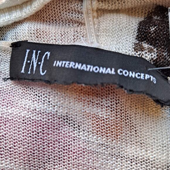 INC International Concepts The Rose Cardigan Open Front Sweater Multi Size ? - Picture 10 of 11